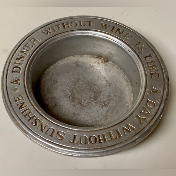 Mid Century Vintage Felt Lined Wilton Armetale RWP Solid Pewter Wine Coaster - Picture 16 of 16